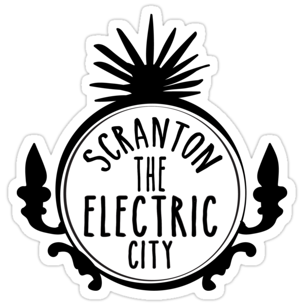 "scranton electric city" stickersmaci roos redbubble