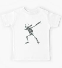 Dabbing Skeleton T-Shirt Dab Hip Hop Skull Shirts Kids Adult Kids Tee