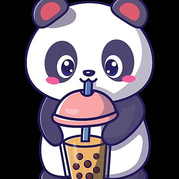 Kawaii Panda Boba Milk Tea' Poster, picture, metal print, paint by  AestheticAlex