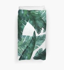 Blue-green banana leaves. Duvet Cover