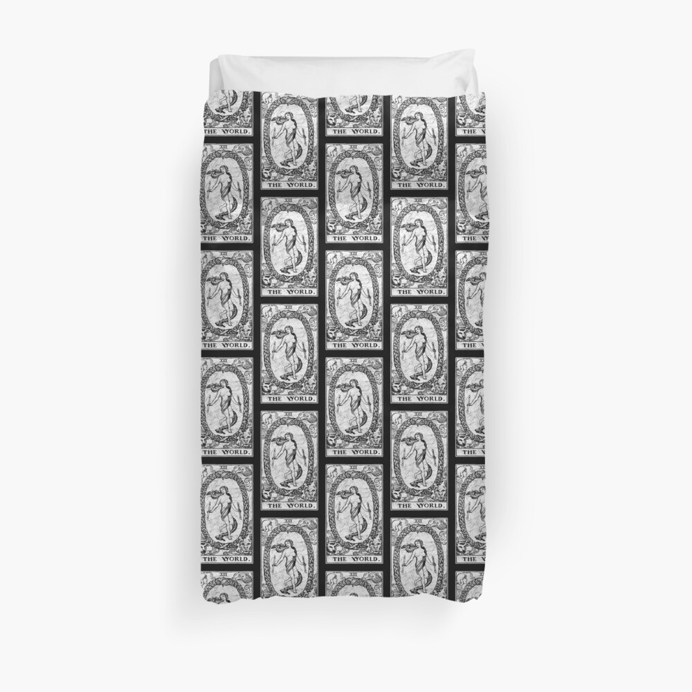 The World Tarot Card - Major Arcana - fortune telling - occult Duvet Cover