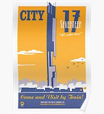 City 17 Travel Poster (orange) Poster