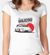 Honda Civic EG KANJO Women's Fitted Scoop T-Shirt