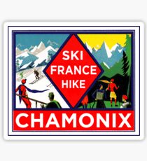 SKI CHAMONIX FRANCE HIKE SKIING HIKING VINTAGE Sticker