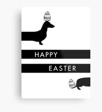 Easter dachshund Metal Print