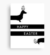 Easter dachshund Canvas Print