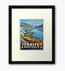 Weinleseplakat - Territet Montreaux Gerahmtes Wandbild