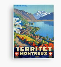 Vintage poster - Territet Montreaux Canvas Print