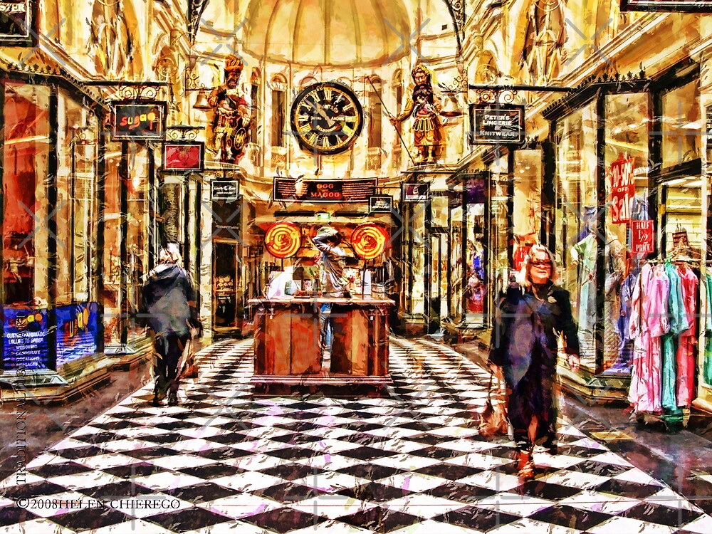 "Gog and Magog Royal Arcade Melbourne Victoria Australia" by © Helen Chierego Redbubble