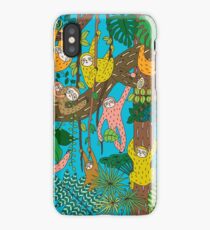 Happy Sloths Jungle iPhone Case