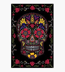 Day of the Dead Sugar Skull Dark Photographic Print