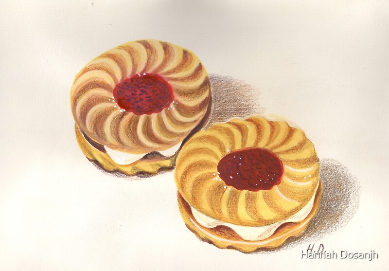 Jammy Dodgers Art Prints By Hannah Dosanjh Redbubble