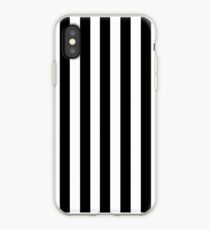 Black White Stripe Bedspread iPhone Case