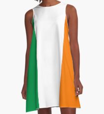 Irland-Flagge - irisches T-Shirt A-Linien Kleid
