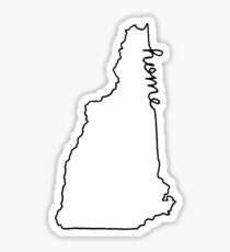 New Hampshire Home State Outline Sticker