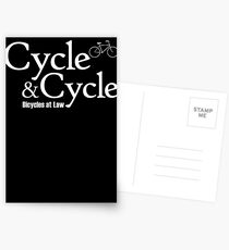 Cycle and Cycle. Bicycles at Law Postcards