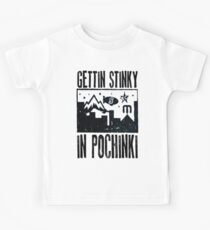 Getting 'Stinky in Pochinki (schwarzer Druck) Kinder T-Shirt