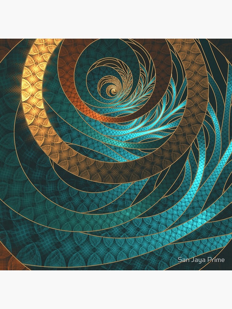 Beautiful Corded Leather Turquoise Fractal Bangles by jayaprime