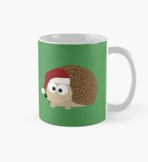 Christmas Hedgehog wearing A Santa Hat Classic Mug