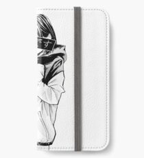 KALT (schwarz und weiß) - traurig japanische Ästhetik iPhone Flip-Case/Hülle/Klebefolie