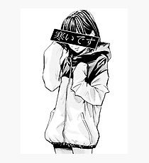 Lámina fotográfica FRÍO (blanco y negro) - Triste japonés estético