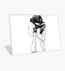 COLD (Black and White) - Sad Japanese Aesthetic Laptop Skin