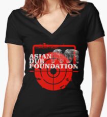 Community Music Asian Dub Foundation Women's Fitted V-Neck T-Shirt