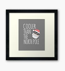 Funny Cool Santa Claus Sunglasses Apparel Christmas T Shirt Framed Print