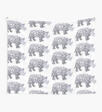 Half-tone Rhino Wall Tapestry