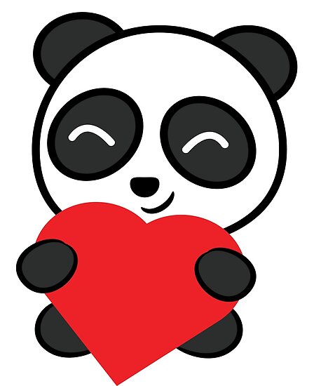 Póster «Happy Panda abrazando el corazón» de CreativeStrike | Redbubble