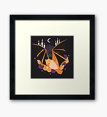 Familiar - Orange Painted Bat Framed Print