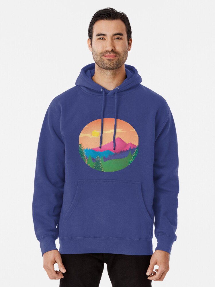 Scenery Mens Hoodie Sweatshirt with Pocket Long Sleeve Pullover Drawstring Classic Casual