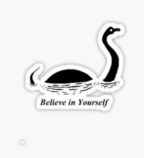 Believe in Yourself - The Loch Ness Monster (Black) Sticker