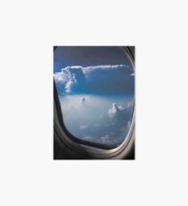 blue sky through aeroplane window Art Board