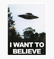 The X Files I Want to Believe Photographic Print