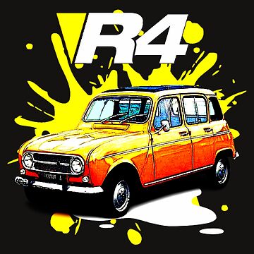 Autocollant Renault R4 4L, largeur 14cm, pays Belgique B