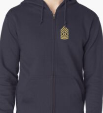 US Army Command Sergeant Major Zipped Hoodie