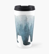 Misty Forest Bear - Turquoise Travel Mug