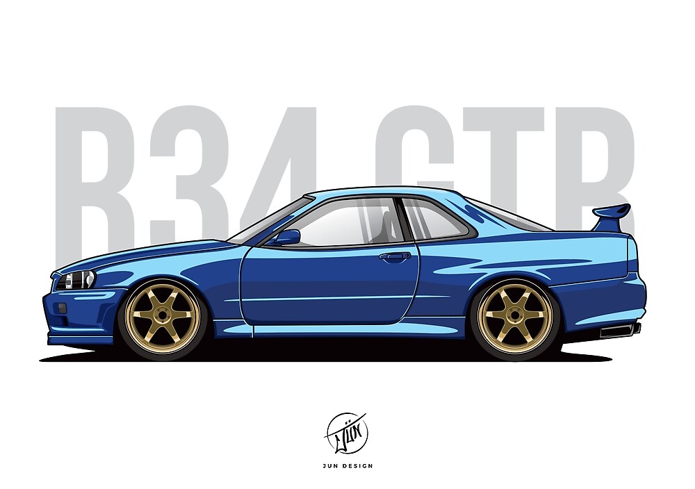 Download Awesome Nissan Gtr R34 Side View - work quotes