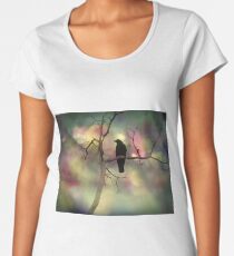 Glühende Lichter und Krähe Frauen Premium T-Shirts