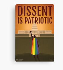 Dissent Is Patriotic - Pride LGBTQIA+ Version Canvas Print