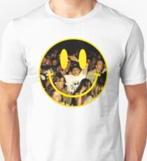 Old Skool 90er Jahre Rave Smiley Logo Slim Fit T-Shirt