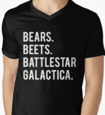 Bears Beets Battlestar Galactica! Men's V-Neck T-Shirt