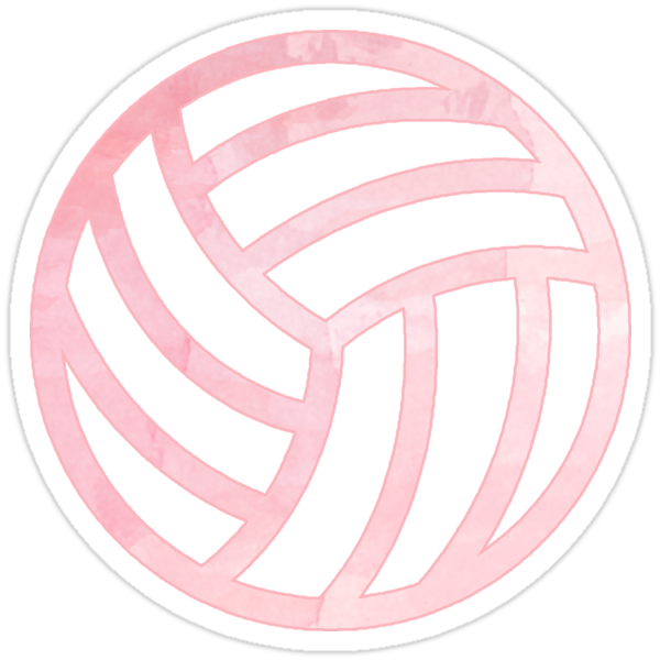 pink volleyball stickers by hcohen2000 redbubble