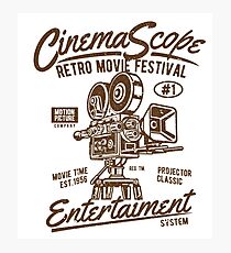 Cinema Video Camera Retro Vintage Photographic Print