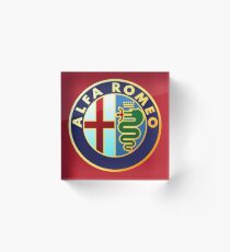 Alfa Romeo - Classic Car Logos Acrylic Block