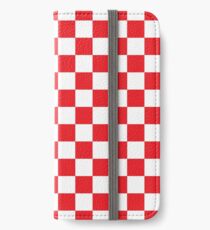 Red Checkered Pattern iPhone Wallet/Case/Skin