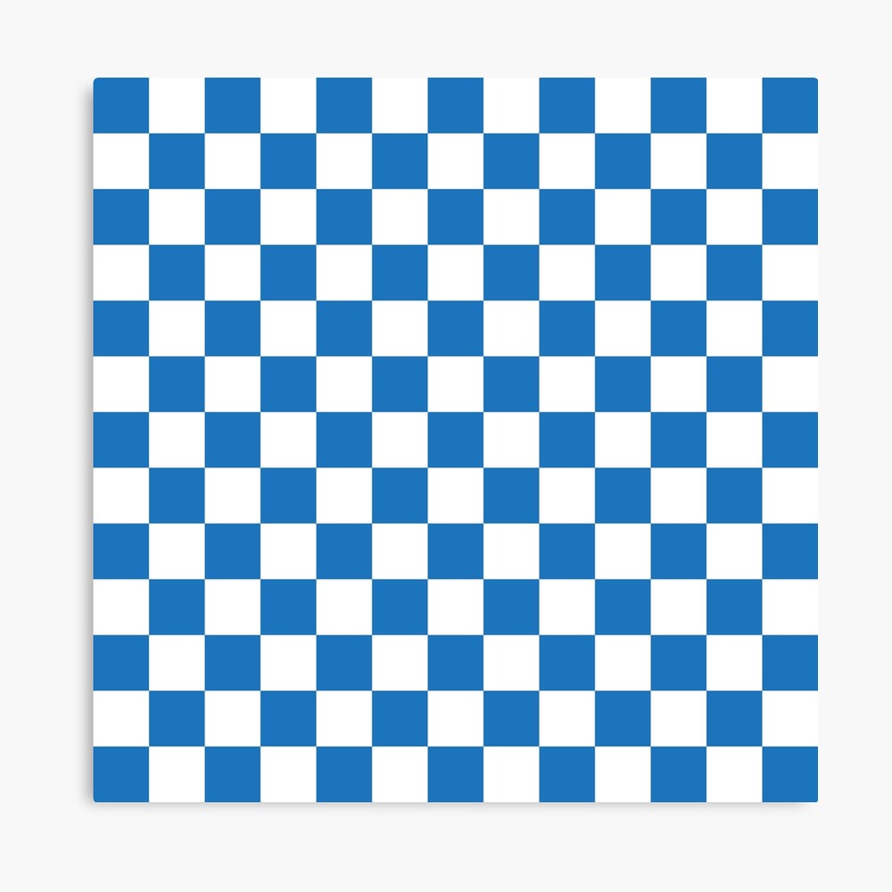 "Blue Checkered Pattern" Canvas Print by XanderOne Redbubble