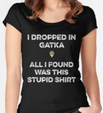 PUBG - Dropped in Gatka Women's Fitted Scoop T-Shirt