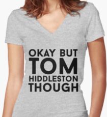 Tom Hiddleston Women's Fitted V-Neck T-Shirt